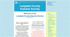 Desktop Screenshot of langladecountyhumanesociety.org
